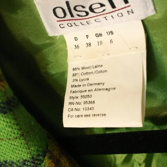 Trendy Green Checker Blazer - Picture 3 of 6